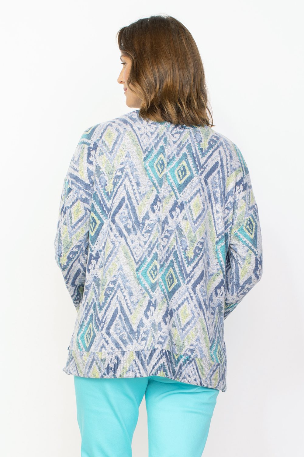 Super Soft Layered Diamonds Pullover