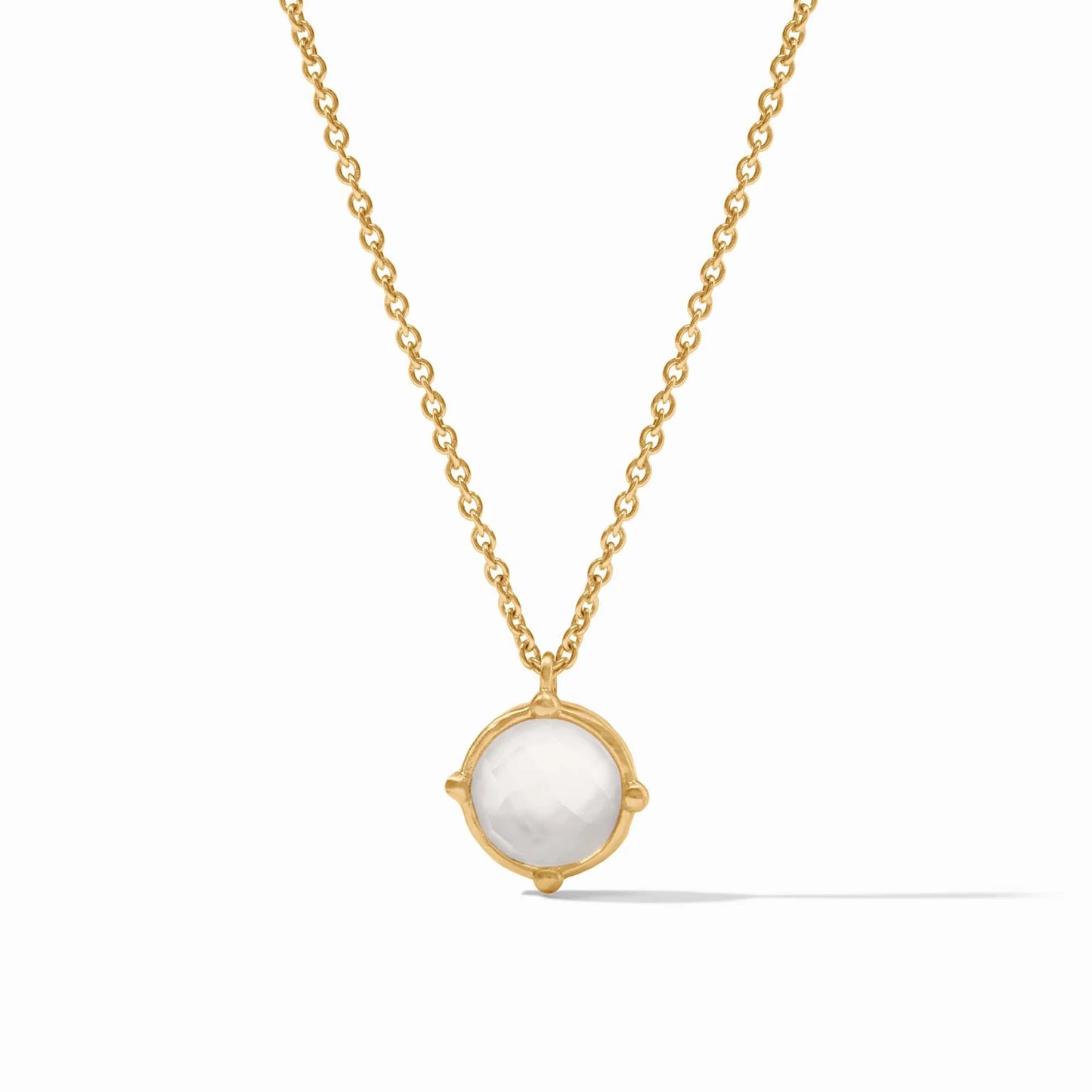 Honeybee Solitaire Necklace- Iridescent Clear Crystal