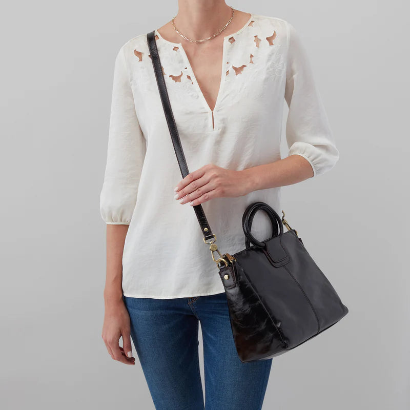 Sheila Medium Satchel- Black