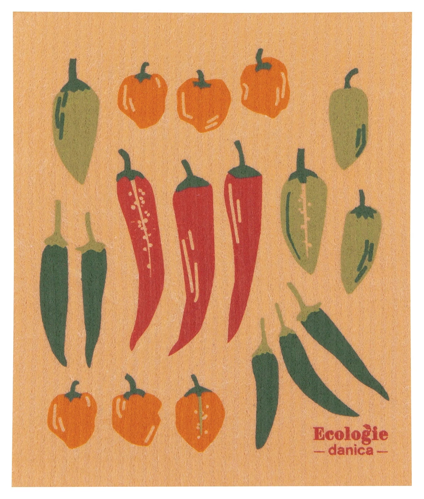 Chili Peppers Swedish Sponge Cloth