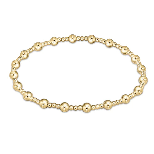 enewton Extends- Classic Sincerity Pattern 4mm Bead Bracelet-Gold