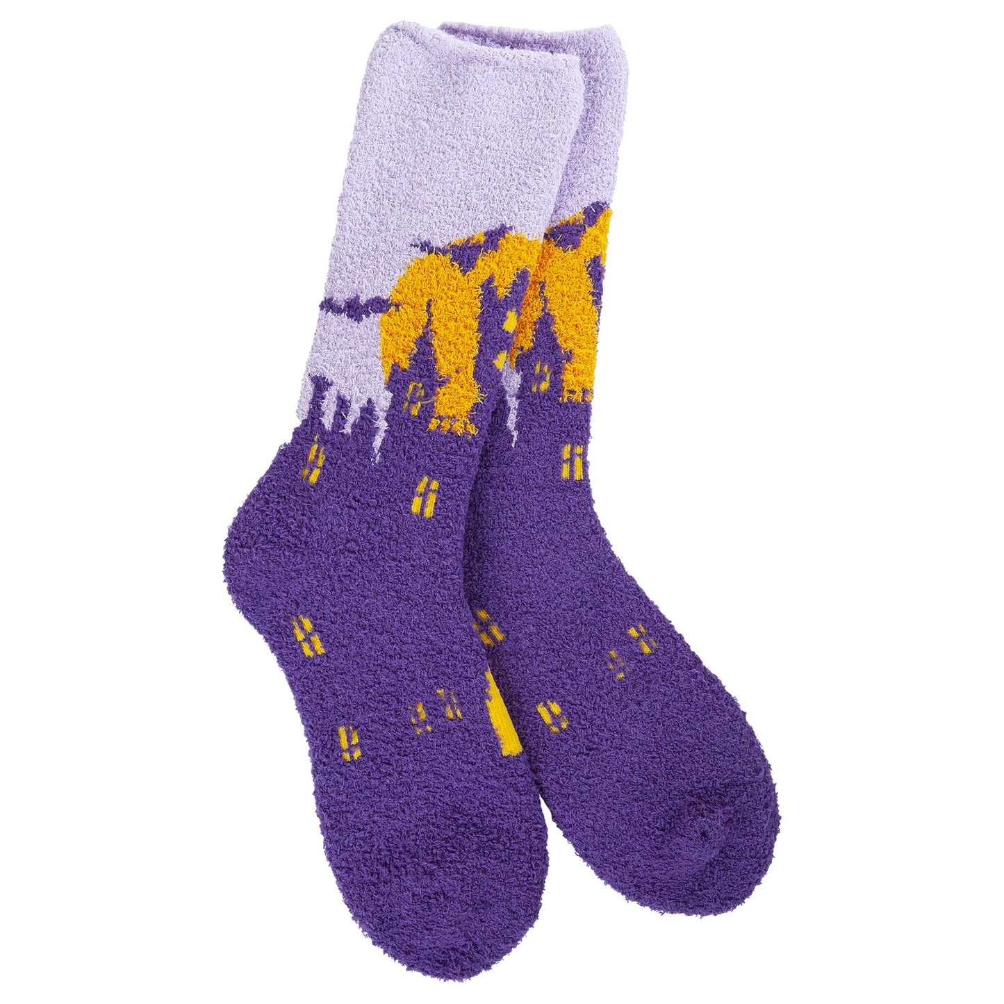Halloween Cozy Crew Socks- Haunted Hotel