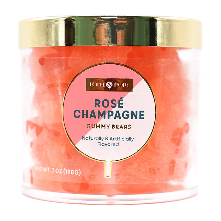 Rosé Champagne Small Gummy Bears Tube