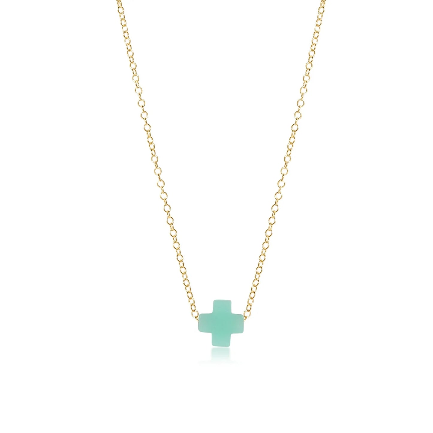 egirl 14" Necklace Gold - Signature Cross- Mint