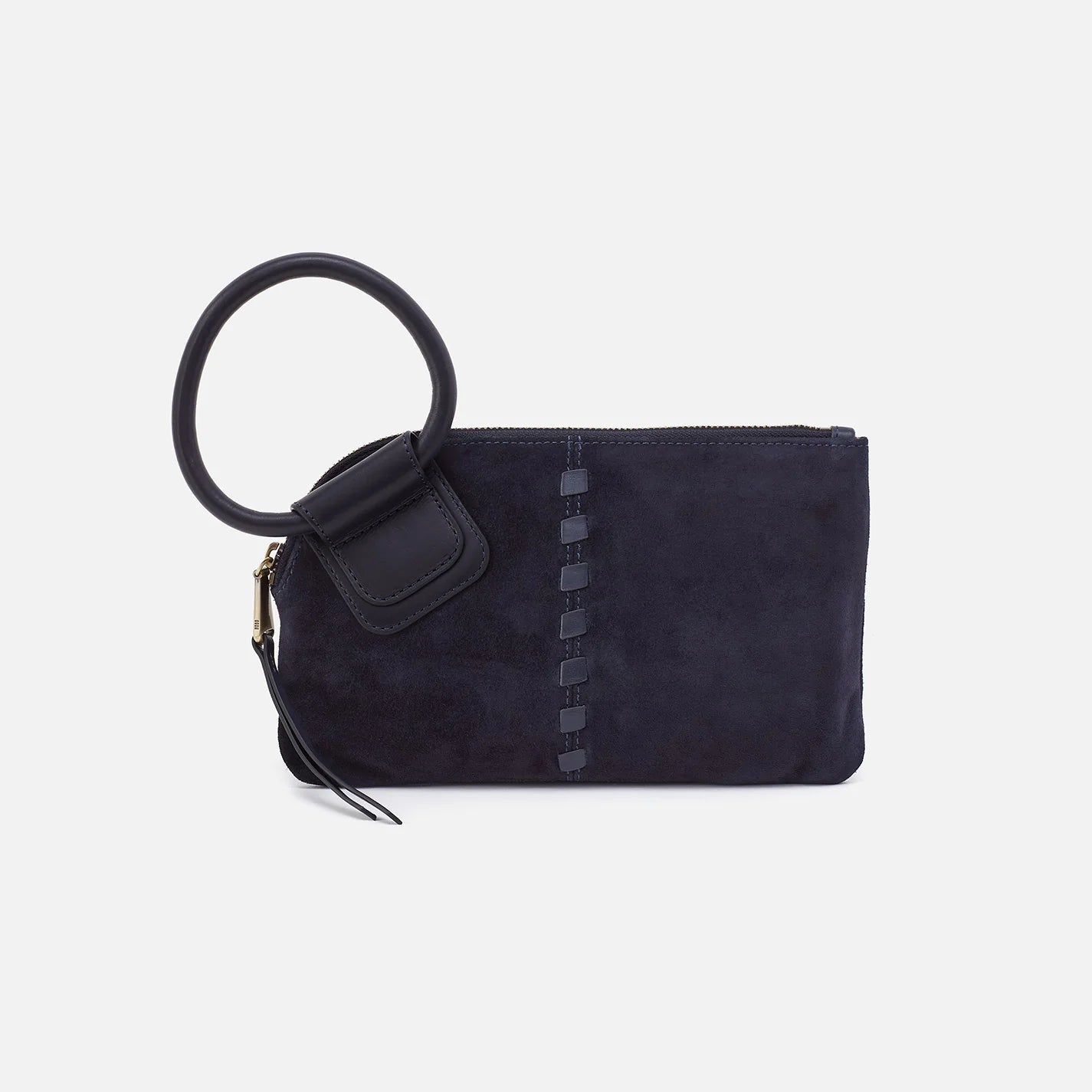 Sable Wristlet In Suede- Navy