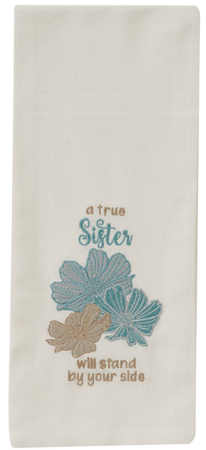 A True Sister Embroidered Dishtowel