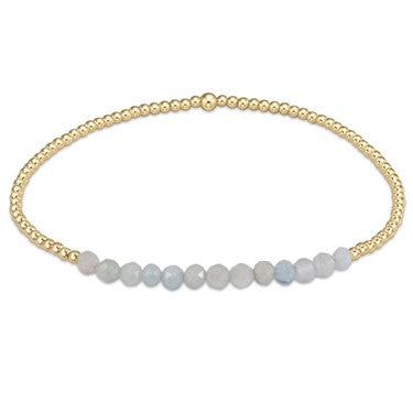Gold Bliss 2mm Bead Bracelet- Labradorite