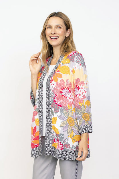 Vintage Mixed Print Kimono