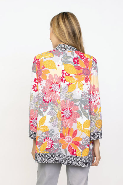 Vintage Mixed Print Kimono