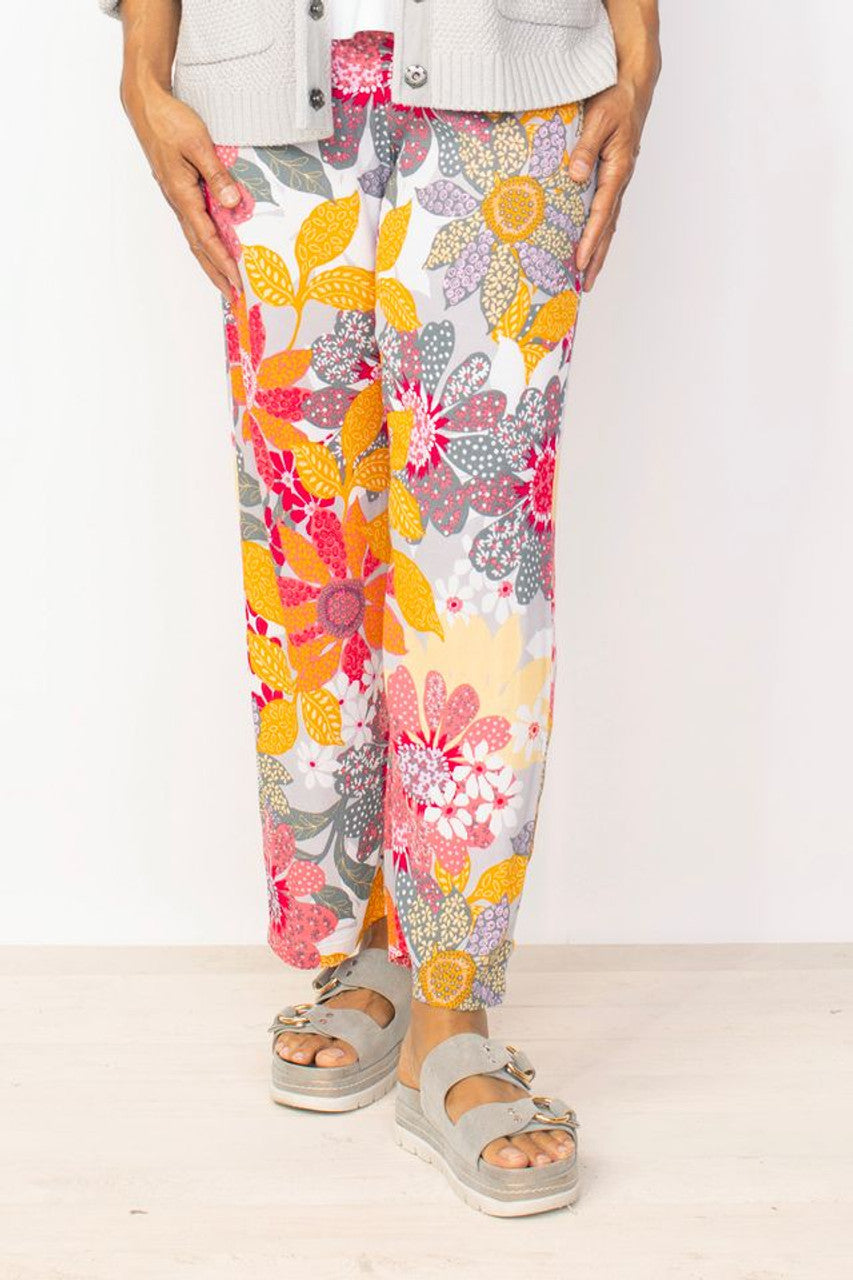 Vintage Mixed Print Flood Pant