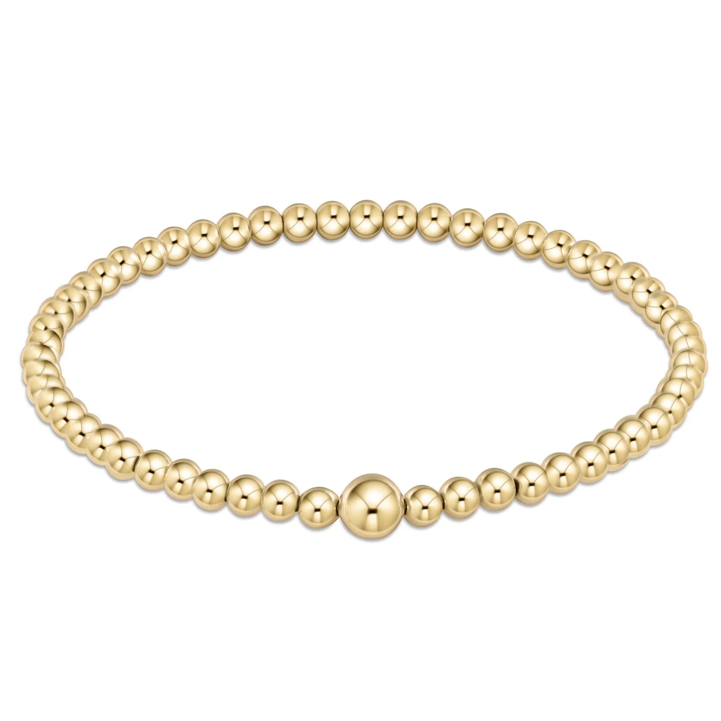 Classic gold 4mm bead bangle