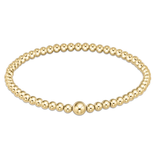 Classic gold 4mm bead bangle