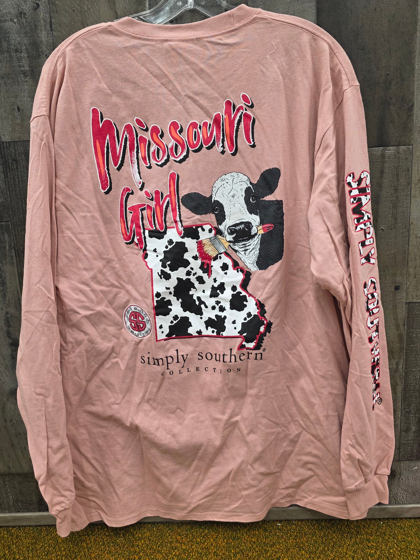 Missouri Girl Cow Print Long Sleeve