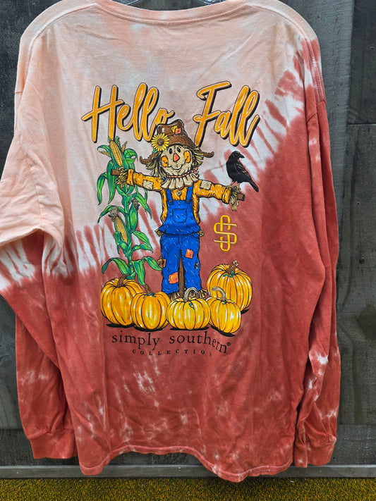 Hello Fall Tie-Dye Long Sleeve