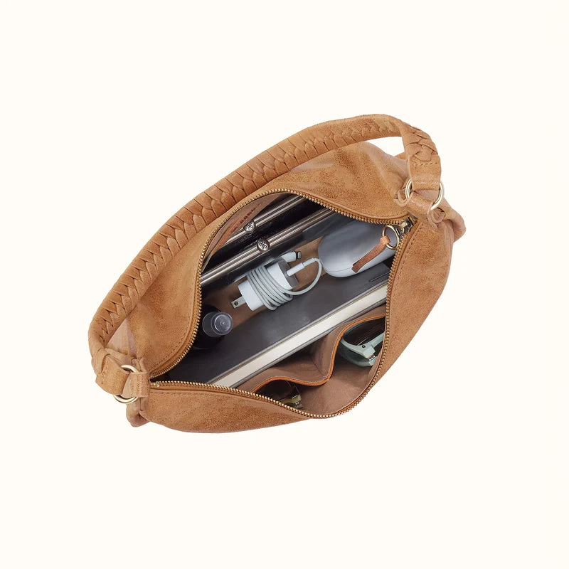 Mia Crescent Large Hobo- Whiskey