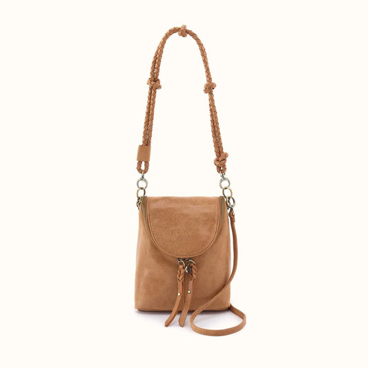 Fern Duo Crossbody in Buffed Leather- Whiskey