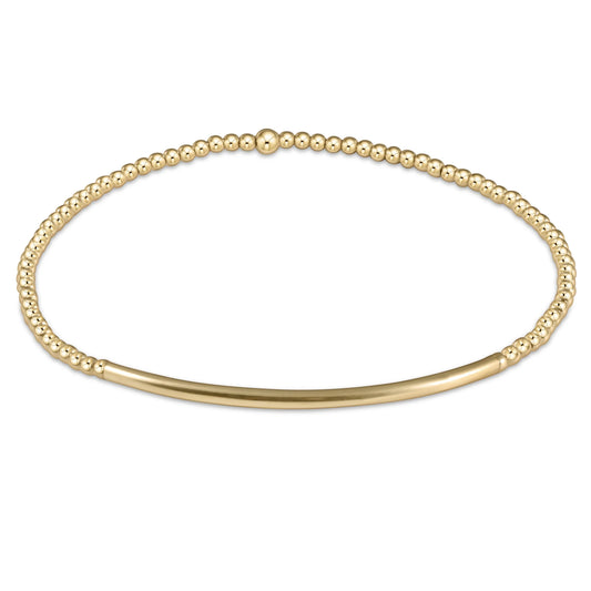 Classic Gold 2mm Bead Bracelet - Bliss Bar Gold