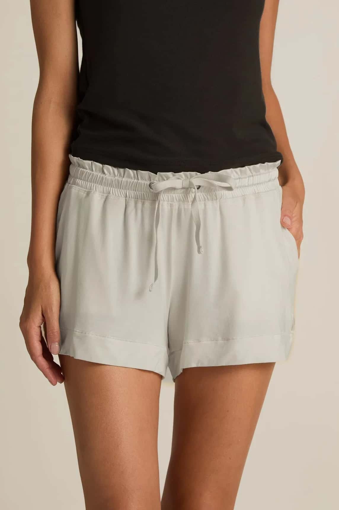 Pajama Shorts-Fog