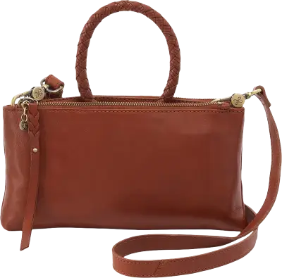 Sable Crossbody in Washed Leather- Kindling Brown