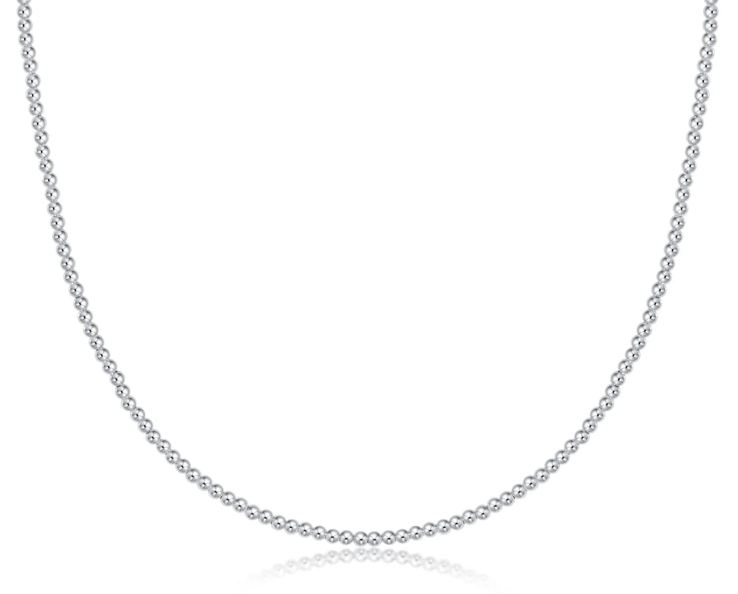 17" Choker Classic Sterling 2mm Bead