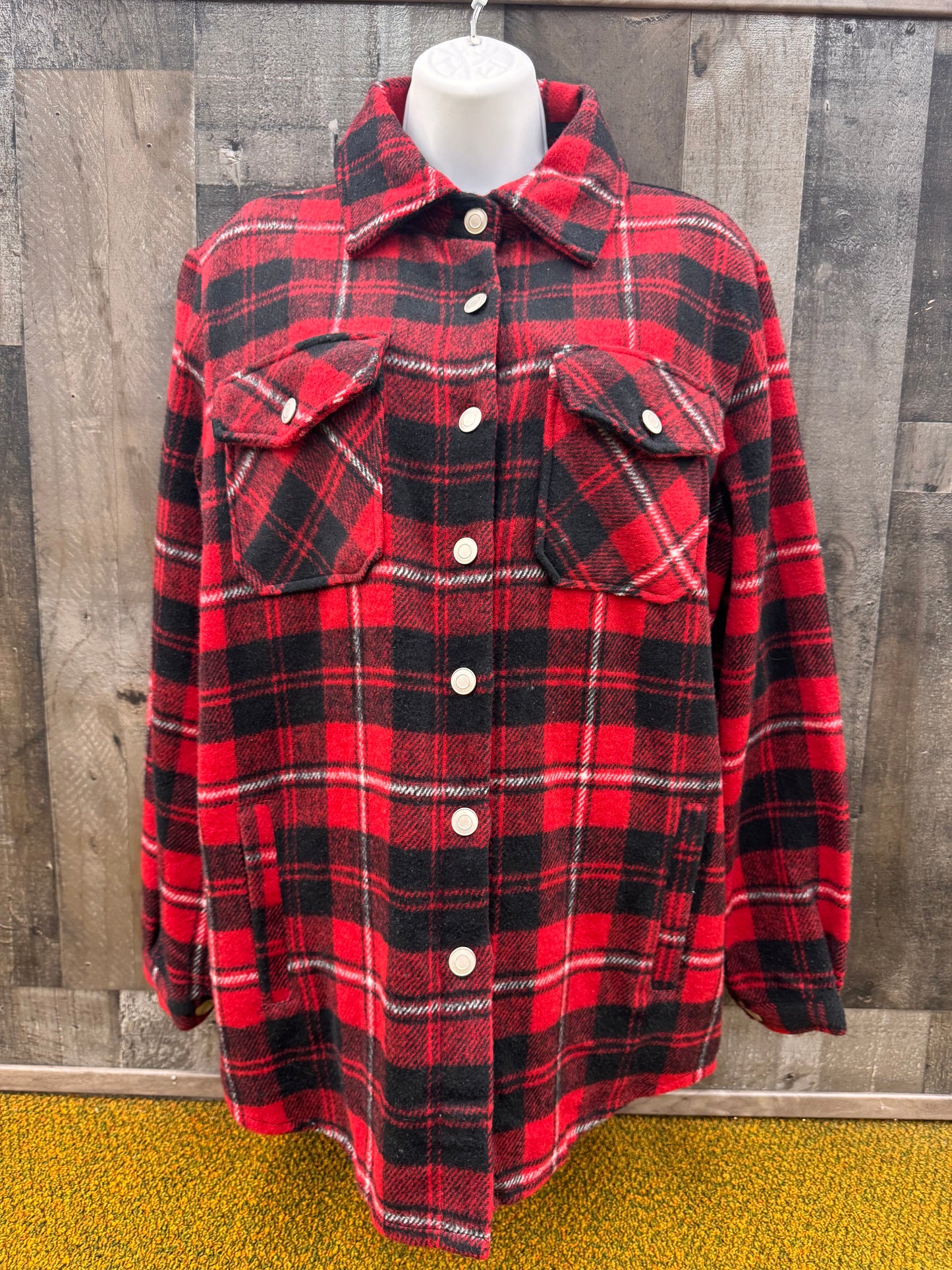 Flannel Button Down Jacket