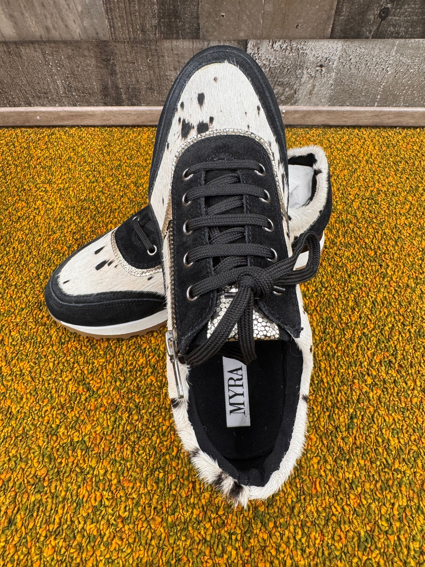 Leather & Animal Hair Sneaker