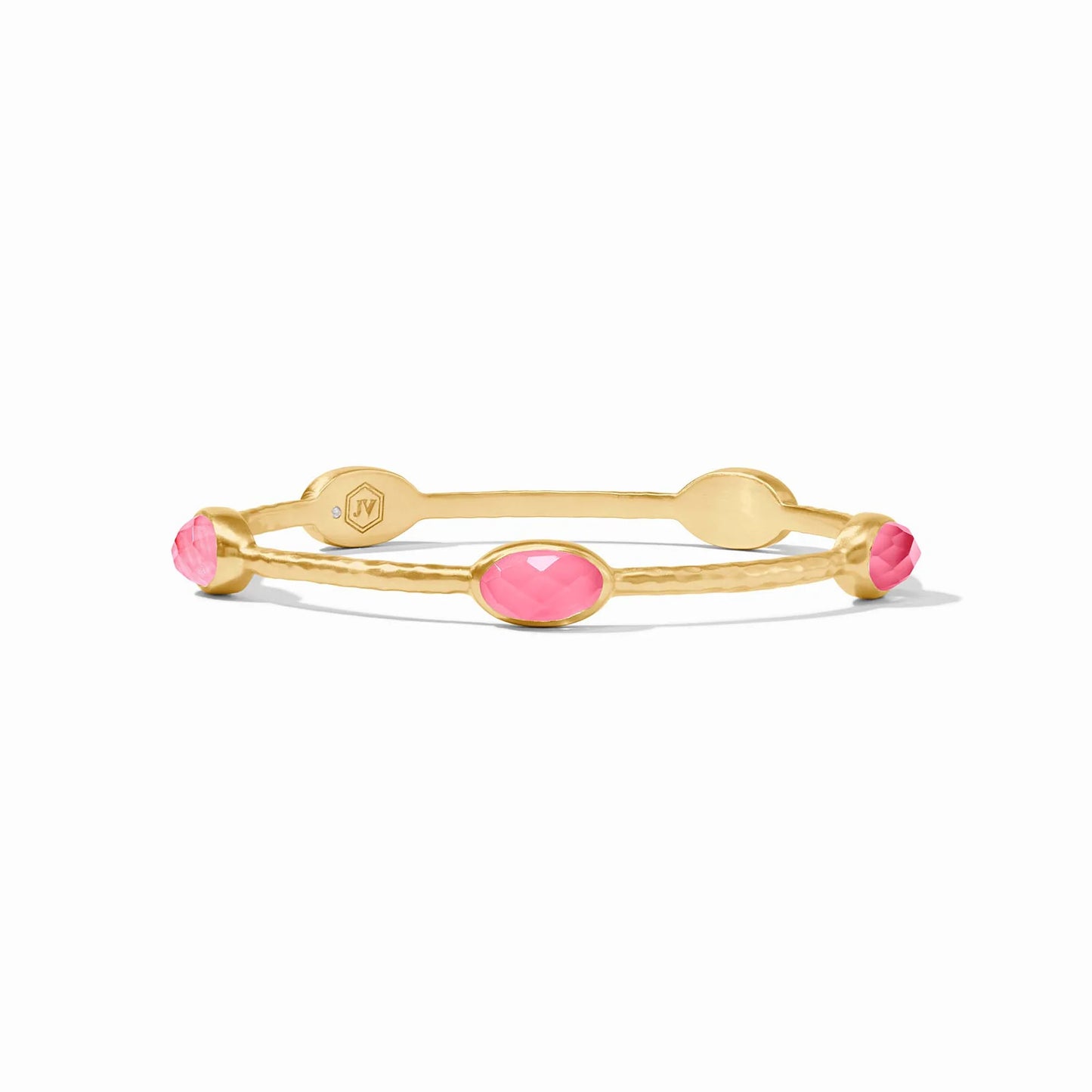 Ivy Stone Bangle- Iridescent Peony Pink