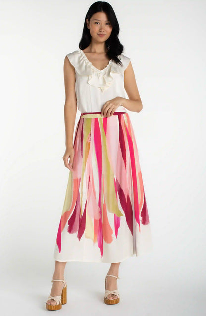 Pull On Woven Maxi Skirt