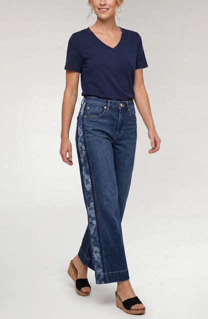 Stride Wide Leg W/ Jacquard Blocking