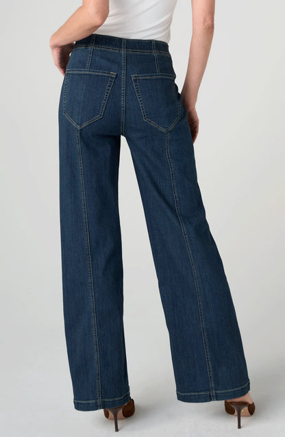 High Rise Pull-on Wide Leg W/ Seam Detail