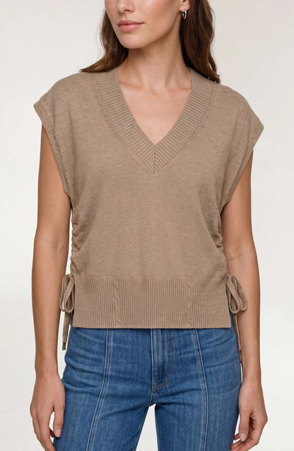 V-neck Dolman Sweater W/ Ties
