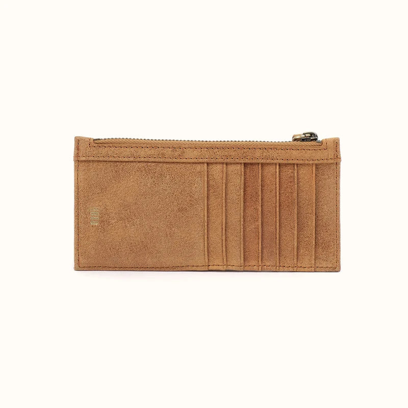 Carte Card Case In Buffed Leather- Whiskey