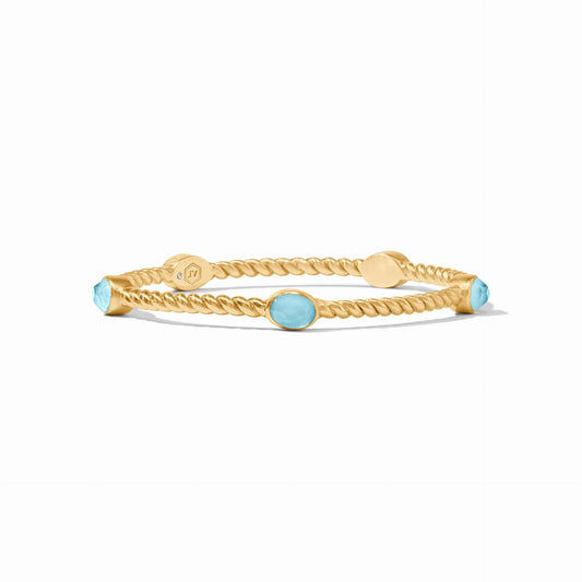 Nassau Stone Bangle- Iridescent Capri Blue