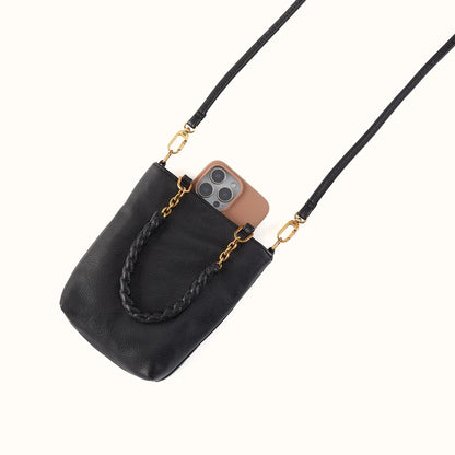Tennessee Mini Bag in Pebbled Leather- BlACK