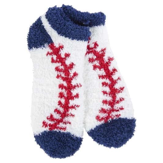 Cozy Low Socks- Baseball