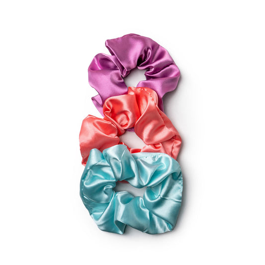 Lemon Lavender Mane Squeeze Oversized Satin Scrunchies 3pack