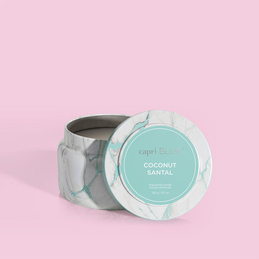 Coconut Santal Modern Marble Printed Travel Tin