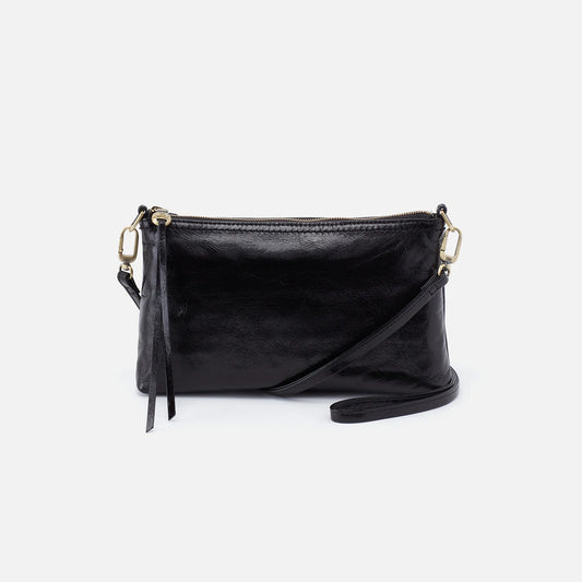 Darcy Crossbody In Polished Leather- Black