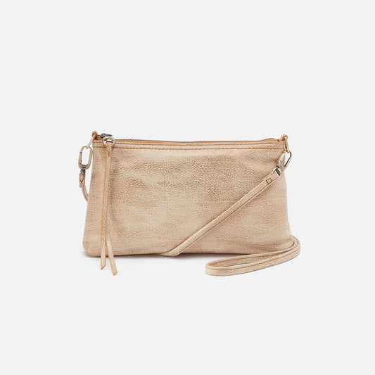 Darcy Crossbody In Metallic Leather- Gold Leaf