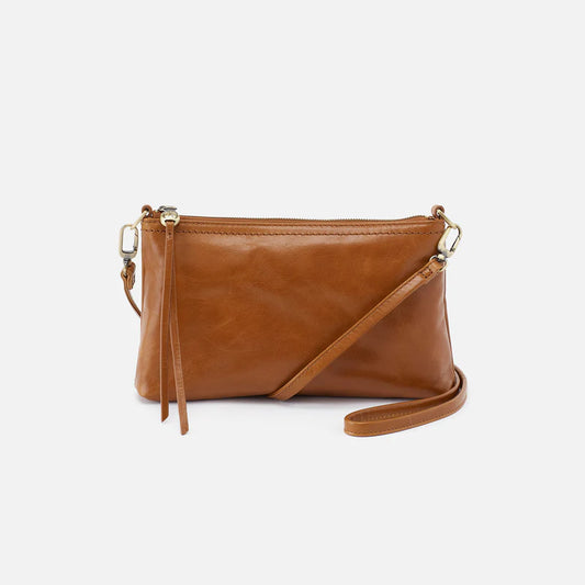 Darcy Crossbody In Polished Leather- Truffle