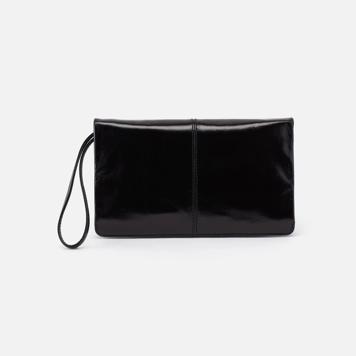 Evolve Wristlet- Polished Leather Black