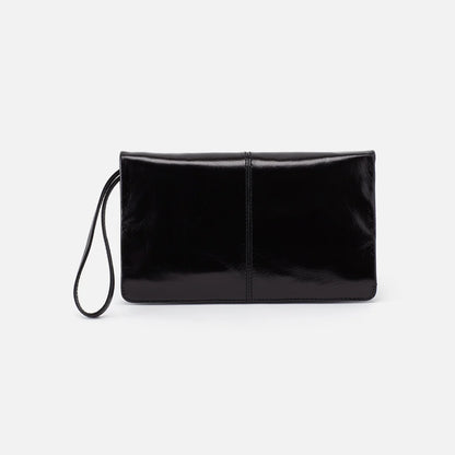 Evolve Wristlet- Polished Leather Black