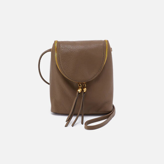 Fern Crossbody In Pebbled Leather- Dark Elm