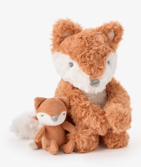 Mama + Baby Fox Plush Toy Set