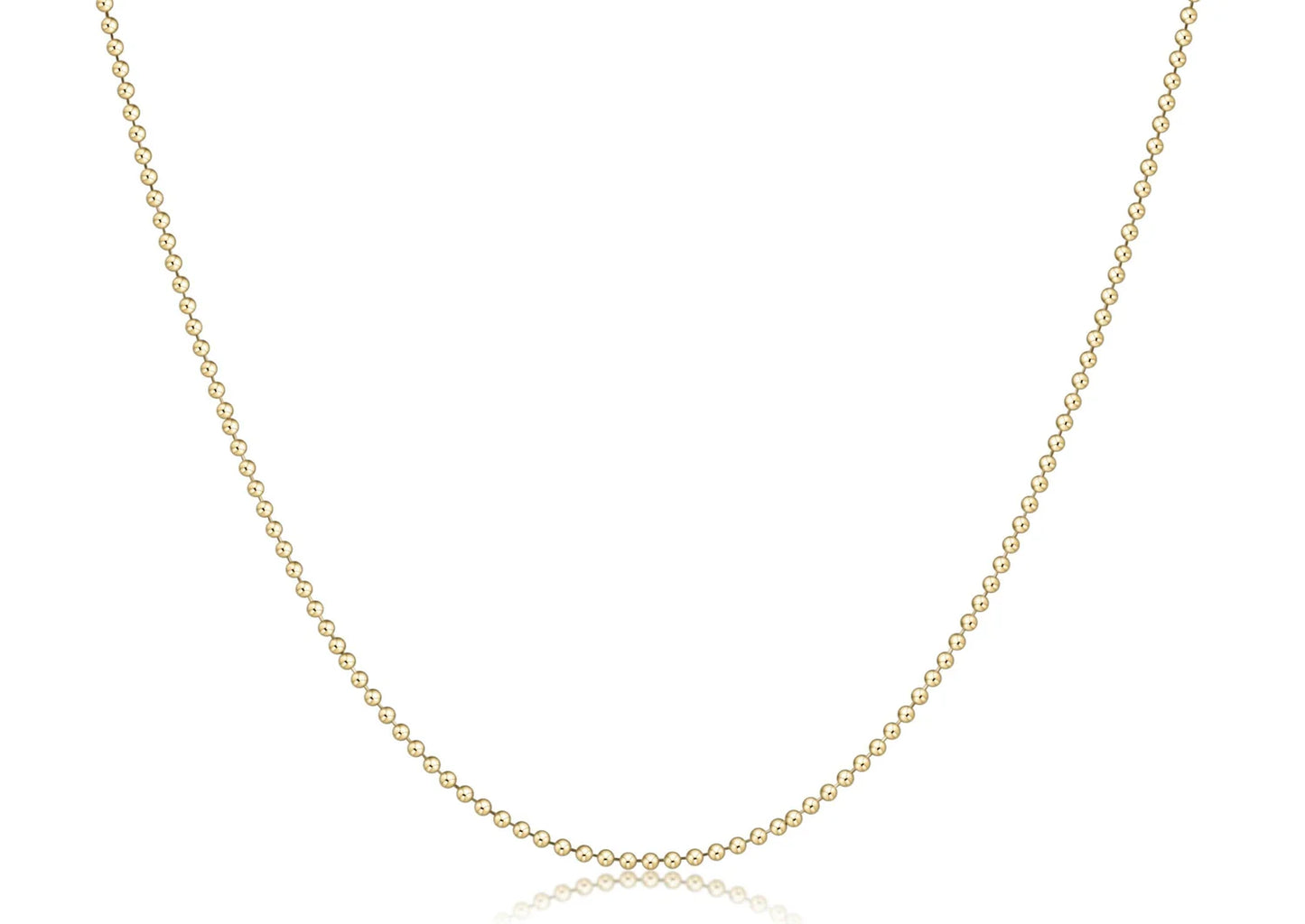 15" Choker Classic Beaded Chain - Gold
