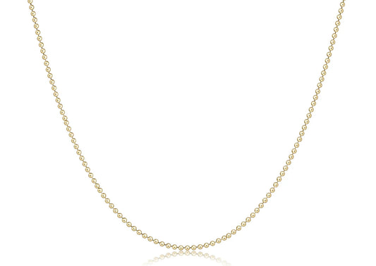 15" Choker Classic Beaded Chain - Gold