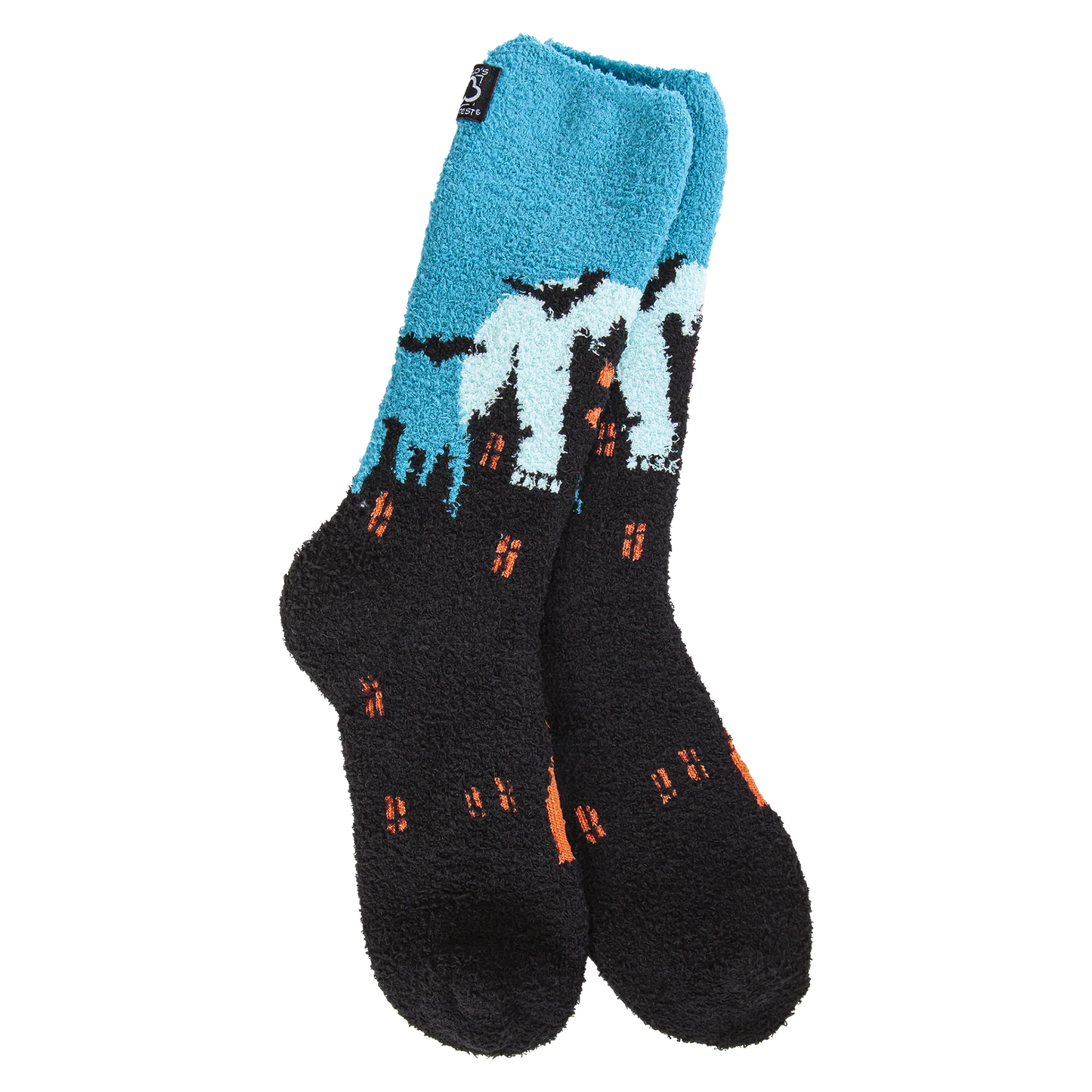 Halloween Cozy Winter Crew Socks- Haunted House