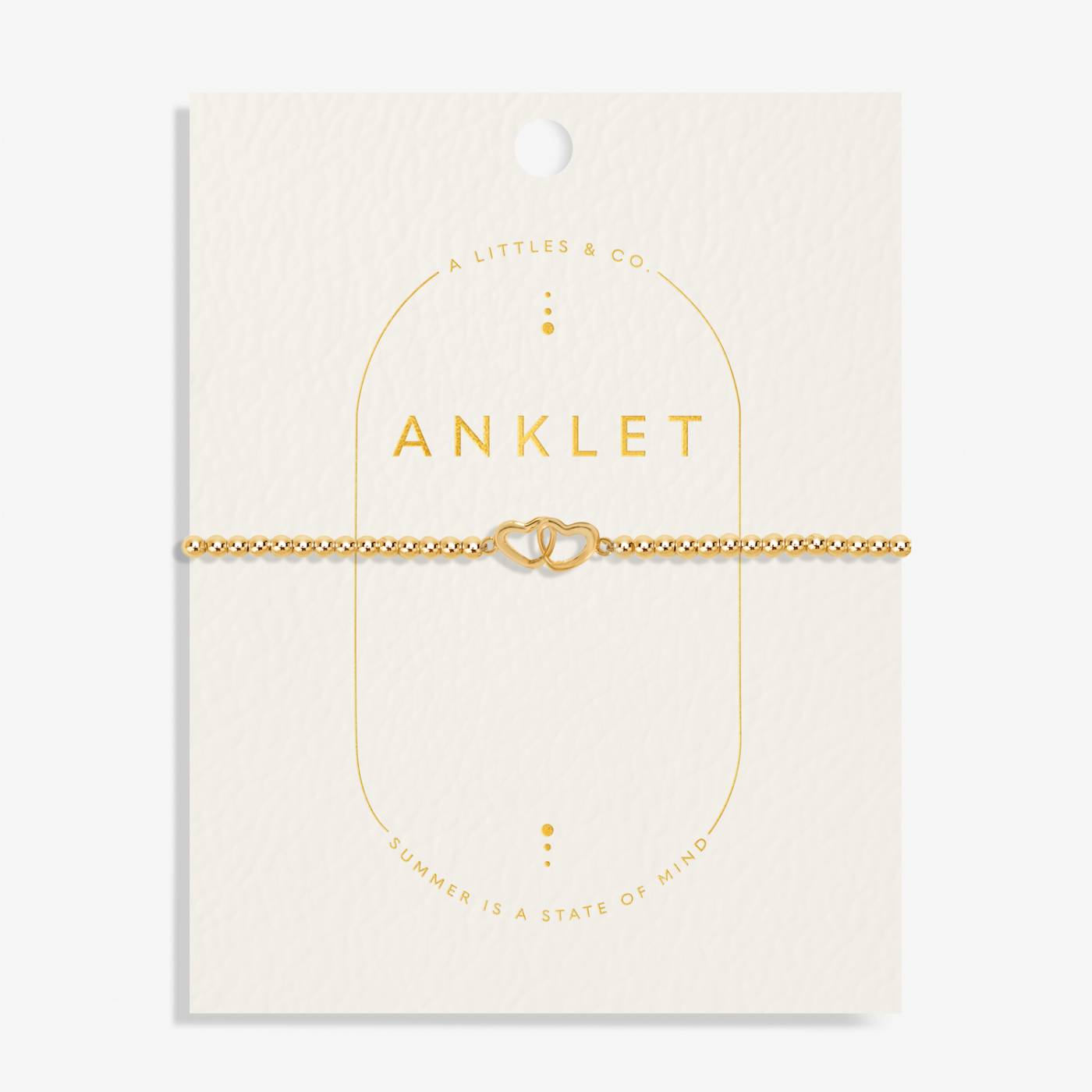 Anklet- Linked Hearts