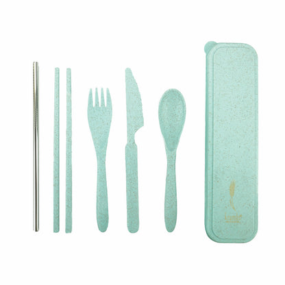 Krumbs Kitchen Against The Grain On-The-Go Wheat Straw Utensil Set