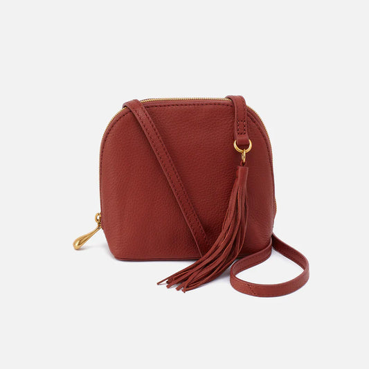 Nash Crossbody In Pebbled Leather- Rust